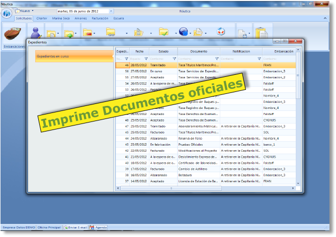 Imprime Documentos oficiales
